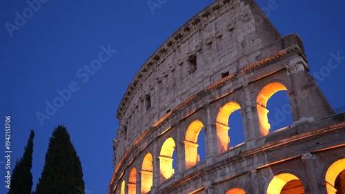 Exterior View of the Colosseum - Historic Rome, Italy