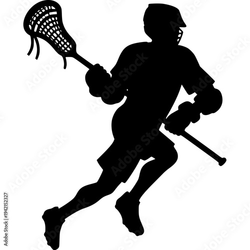 Lacrosse Player Icon Vector