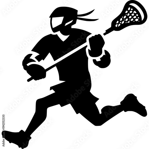 Lacrosse Player Icon Vector