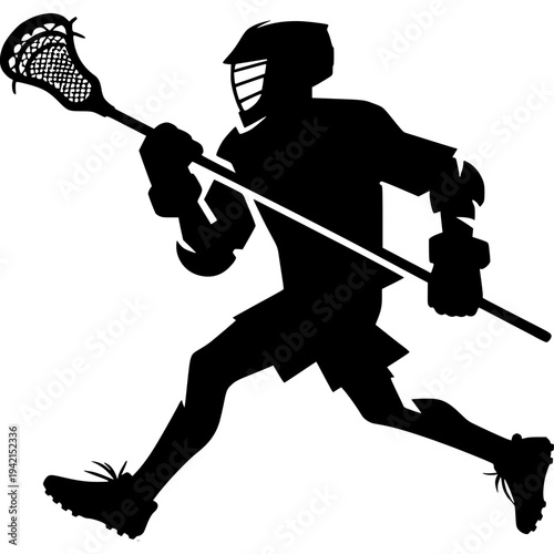 Lacrosse Player Icon Vector