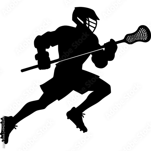 Lacrosse Player Icon Vector
