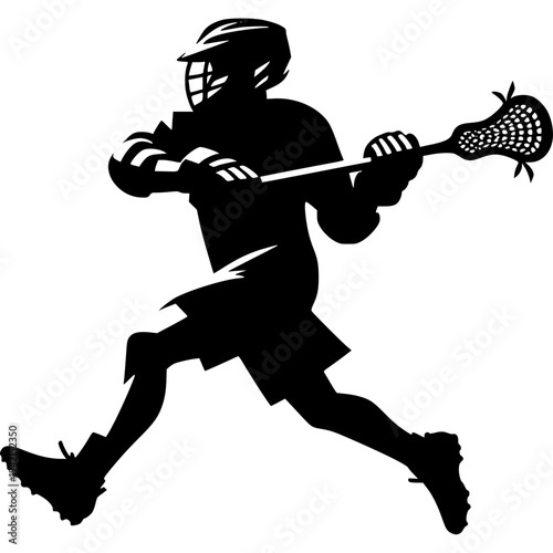 Lacrosse Player Icon Vector