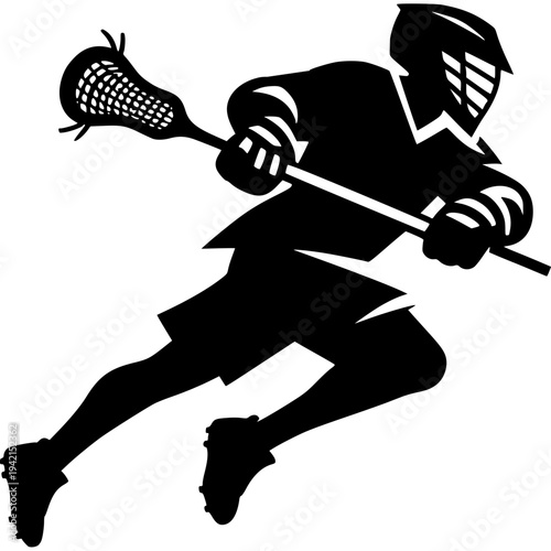 Lacrosse Player Icon Vector