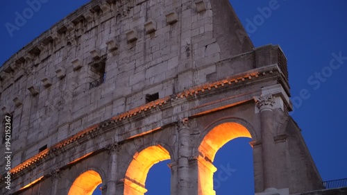 Exterior View of the Colosseum - Historic Rome, Italy
