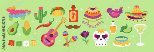 Cinco de Mayo Celebration Elements Illustration Pack