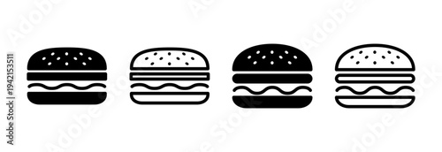 Burger icon vector illustration. burger sign and symbol. hamburger