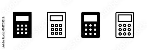 Calculator icon vector illustration. Accounting calculator sign and symbol.
