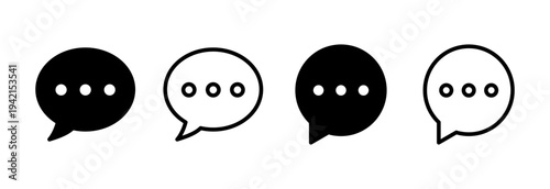 Chat icon vector illustration. speech bubble sign and symbol. comment icon. message