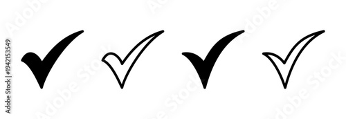 Check mark icon vector illustration. Tick mark sign and symbol
