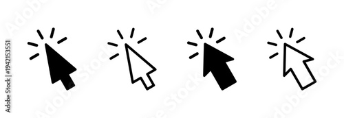 Click icon vector illustration. pointer arrow sign and symbol. cursor icon