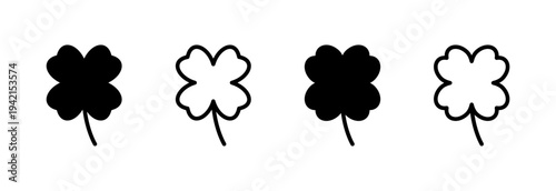 Clover icon vector illustration. clover sign and symbol. four leaf clover icon.