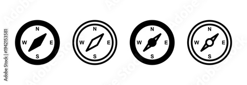 Compass icon vector illustration. arrow compass icon sign and symbol