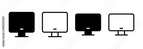 Computer icon vector illustration. computer monitor sign and symbol