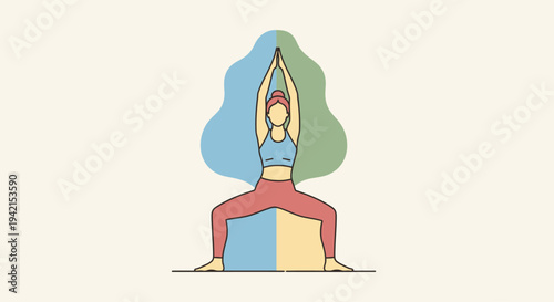 Woman practicing yoga in goddess pose for fitness and wellness.