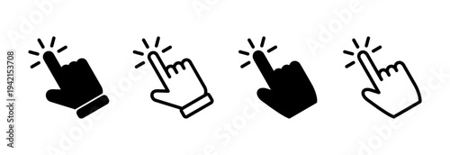 Hand click icon vector illustration. pointer sign and symbol. hand cursor icon