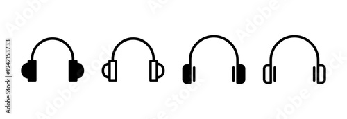 Headphone icon vector illustration. Headphone sign and symbol
