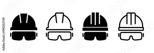 Helmet icon vector illustration. Motorcycle helmet sign and symbol. Construction helmet icon. Safety helmet