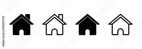 Home icon vector illustration. House sign and symbol