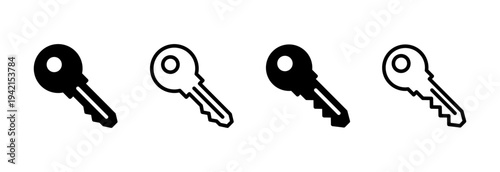 Key icon vector illustration. Key sign and symbol.