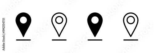 Pin icon vector illustration. Location sign and symbol. destination icon. map pin