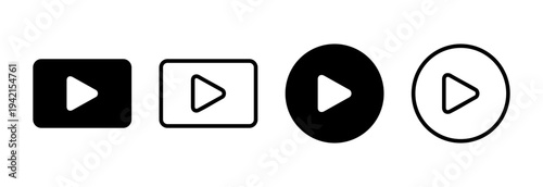 Play Icon vector illustration. Play button sign and symbol