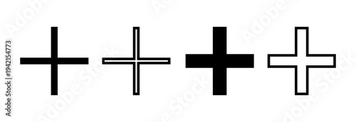 Plus Icon vector illustration. Add plus sign and symbol