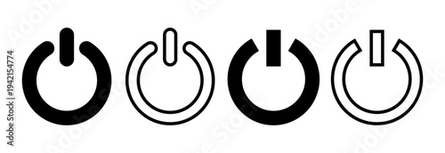Power icon vector illustration. Power Switch sign and symbol. Electric power