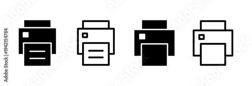 Print icon vector illustration. printer sign and symbol