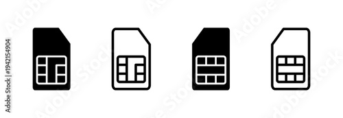 Sim card icon vector illustration. dual sim card sign and symbol