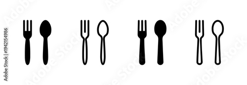 spoon and fork icon vector illustration. spoon, fork and knife icon vector. restaurant sign and symbol