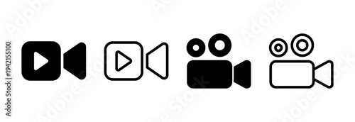 Video icon vector illustration. video camera sign and symbol. movie sign. cinema
