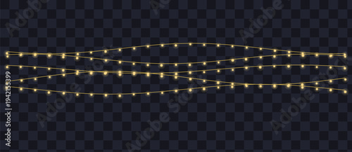 Bright yellow fairy lights arranged in wavy lines provide cheerful holiday illumination for events