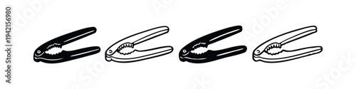 Collection of nutcracker icons in various styles, ideal for culinary and holiday themes.