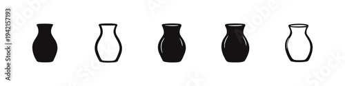 Bowling Pins Vector Icon Collection - Sport, Recreation, and Alley Game Symbols