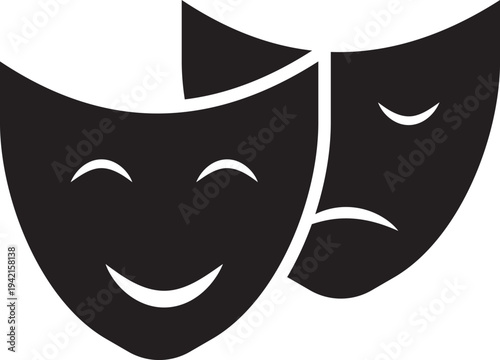 Theater masks representing comedy and tragedy