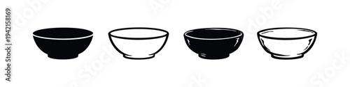 Modern Coffee or Tea Cup Icons Collection