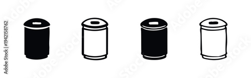 Hand-drawn and solid bullet casing icons, a set of four ammunition cartridge symbols on white background.