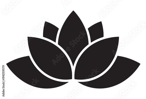 Lotus flower vector icon flat design