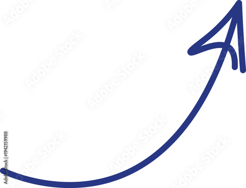 Arrow Rising Doodle Line