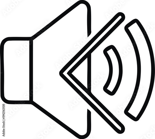 Outline of a mute speaker icon with sound waves crossed out, no audio or volume off symbol, soundless notification