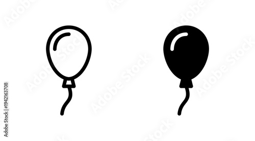 Balloon icon set vector. Party balloon sign and symbol