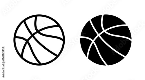Basketball icon set vector. Basketball ball sign and symbol