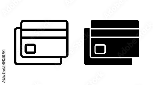 Credit card icon set vector. Credit card payment sign and symbol
