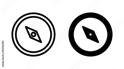 Compass icon set vector. arrow compass icon sign and symbol