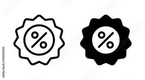 Discount icon set vector. Discount tag sign and symbol