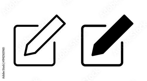 Edit icon set vector. edit document sign and symbol. edit text icon. pencil. sign up