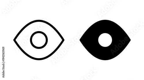 Eye icon set vector. Eye sign and symbol. Look and Vision icon.