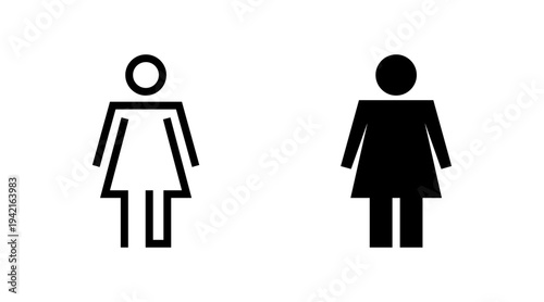 Female icon set vector. woman sign and symbol