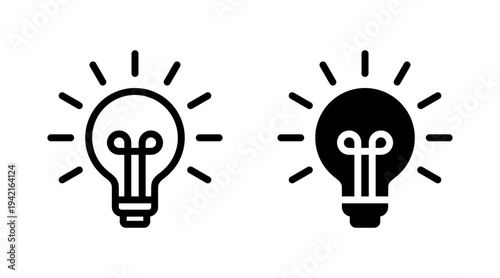 Lamp icon set vector. Light bulb sign and symbol. idea symbol.
