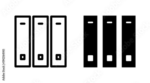 Library icon set vector. education sign and symbol